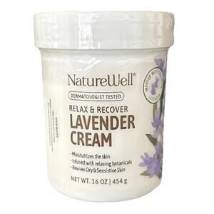 NatureWell LAVENDER CREAM Relax & Recover Botanicals 16 oz
